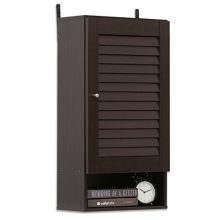 FURINNO Indo Wide Wall Cabinet, 15.8 Inch, Espresso