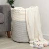 StarHug Large Woven Storage Basket - 20 x 18 inch Laundry Hamper