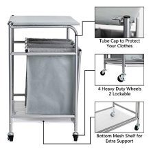 Heavy-Duty Laundry Hamper Cart Ironing Board