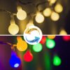 Outdoor String Lights, Globe Color Changing Christmas Lights