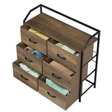 HOMECHO Fabric Dresser with 6 Drawers