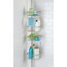 Metal Bathroom Shower Storage Constant Tension Pole Caddy