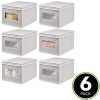 mDesign Soft Stackable Fabric Closet Storage Organizer