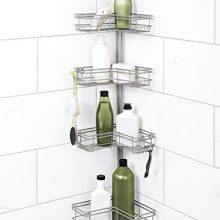 Tension Pole Shower Caddy, Satin Nickel