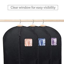 Durable Garment Bag Covers for Luggage, Attire & Storage - Pack of 5, 42” Suit Bags with Clear Window
