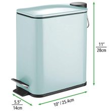 5 Liter Rectangular Small Steel Step Trash