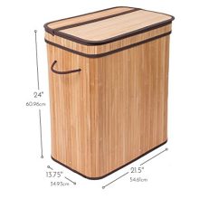 BIRDROCK HOME Double Laundry Hamper