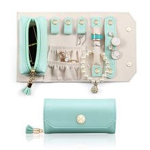 Leather Jewelry Roll for Travel, Jewelry Organizer