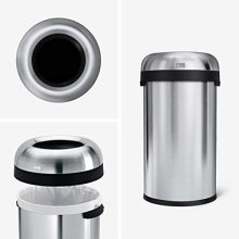 simplehuman 60 Liter / 16 Gallon Bullet Open Top Trash Can