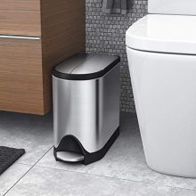 10L Butterfly Lid Bathroom Step Trash Can - Dark Bronze Stainless Steel with Silent Close Lid