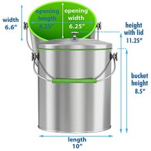 Stainless Steel Compost Bin - Effortless Home Composting for a Greener Tomorrow! 🌱