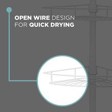 Zenna Home Pole Shower Caddy, White
