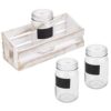 Whitewashed Wood Utensil Holder Organizer Tray