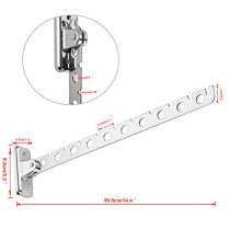 Folding Wall Mounted Laundry Hanger with 10 Hooks