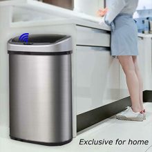 Automatic Touch-Free Kitchen Trash Can – 13 Gallon Stainless Steel Waste Bin for a Hygienic and Convenient Life! 🌟