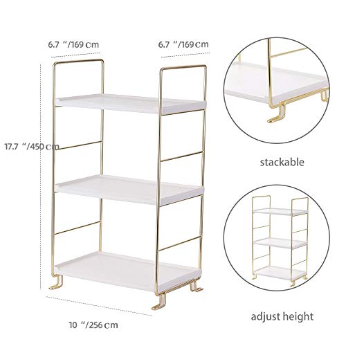 3-Tier Bathroom Countertop Organizer,Freestanding Stackable Organizer