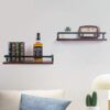 TOLEAD 2 Sets Floating Shelves Wall Mounted Wooden
