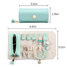 Leather Jewelry Roll for Travel, Jewelry Organizer