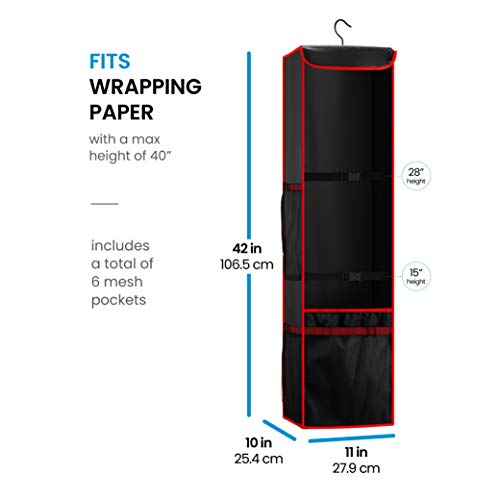 360 Degree Hook Christmas Hanging Gift Wrap Organizer