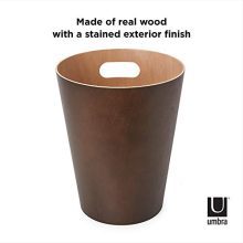 Umbra Woodrow 2 Gallon Modern Wooden Trash Can