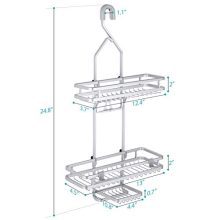 Bextsrack Hanging Shower Caddy, Adjustable Bathroom Shower Organizer Rack