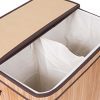 BIRDROCK HOME Double Laundry Hamper