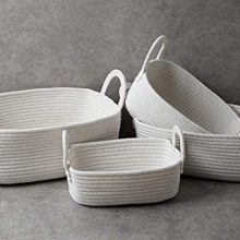 Woven Basket Cotton Rope Bin Organizer for Baby Nursery