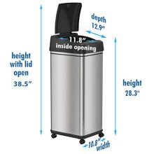 🗑️ iTouchless Pet-Proof 13 Gallon Sensor Kitchen Trash Can - The Ultimate Hygienic Solution for Mess-Free Waste Disposal! ♻️🐾