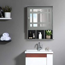 Bathroom Wall Mounted Storage Cabinet with Adjustable Shelf