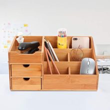 Bamboo Makeup Organizer for Vanity | Eco-Friendly Storage Solution