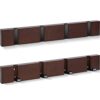TomCare 2 Pack Bamboo Coat Rack Wall Mounted