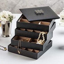Glenor Co Earring Organizer Tray - 4 Stackable Trays
