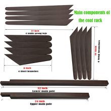 Neasyth Rubber Wood Coat Rack Entryway Standing Hall