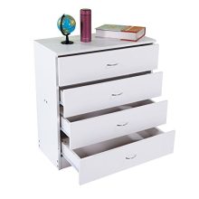 Panow 4-Drawer Dresser White Wood Cabinet