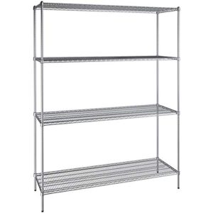 24 inch x 72 inch Chrome Wire 4 Shelf Kit