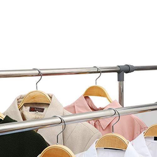 HOME BI Adjustable Garment Rack with 2 Tier