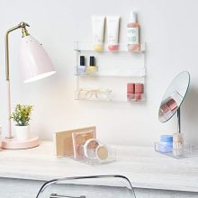 Clarity BPA-Free Plastic Divided Makeup Palette Organizer