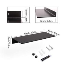 Bathroom Shelves Shower Shelf Brackets Black,Rustproof Shower