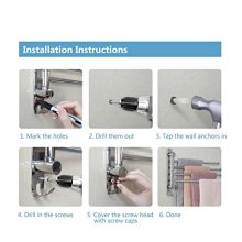 Towel Rack SUS304 Stainless Steel - Wall-Mounted 4-Arm Towel Bar for Bathroom and Kitchen - Space-Saving Towel Hanger