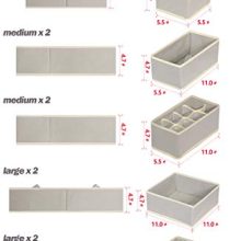 TENABORT 12 Pack Foldable Drawer Organizer Dividers