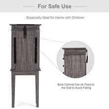 Standing Jewelry Armoire with Mirror Jewelry Cabinet