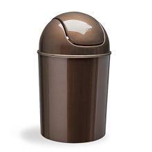 Mini Waste Can Gallon with Swing Lid, Bronze