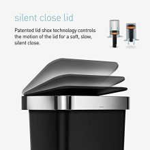 45 Liter Rectangular Kitchen Step Trash Can with Soft-Close Lid – Silent, Durable & Custom Fit Liners