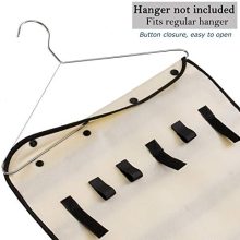 MISSLO Zippered Jewelry Organizer Hanging For Travel
