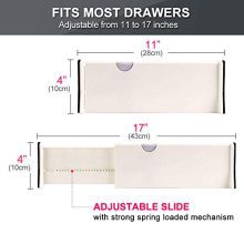 Drawer Adjustable Dividers for Bedroom, Bathroom, Closet, Clothing