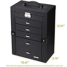 Homde 2 in 1 Huge Jewelry Box/Organizer/Case