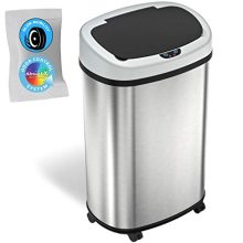 Gallon Sensor Trash Can with Wheels and AbsorbX