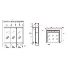 Lighted Tri-View Mirrored Medicine Cabinet
