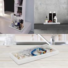 Emibele Marble White Resin Tray - Chic Jewelry and Cosmetic Organizer