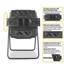 MaxWorks Garden Compost Bin Tumbler